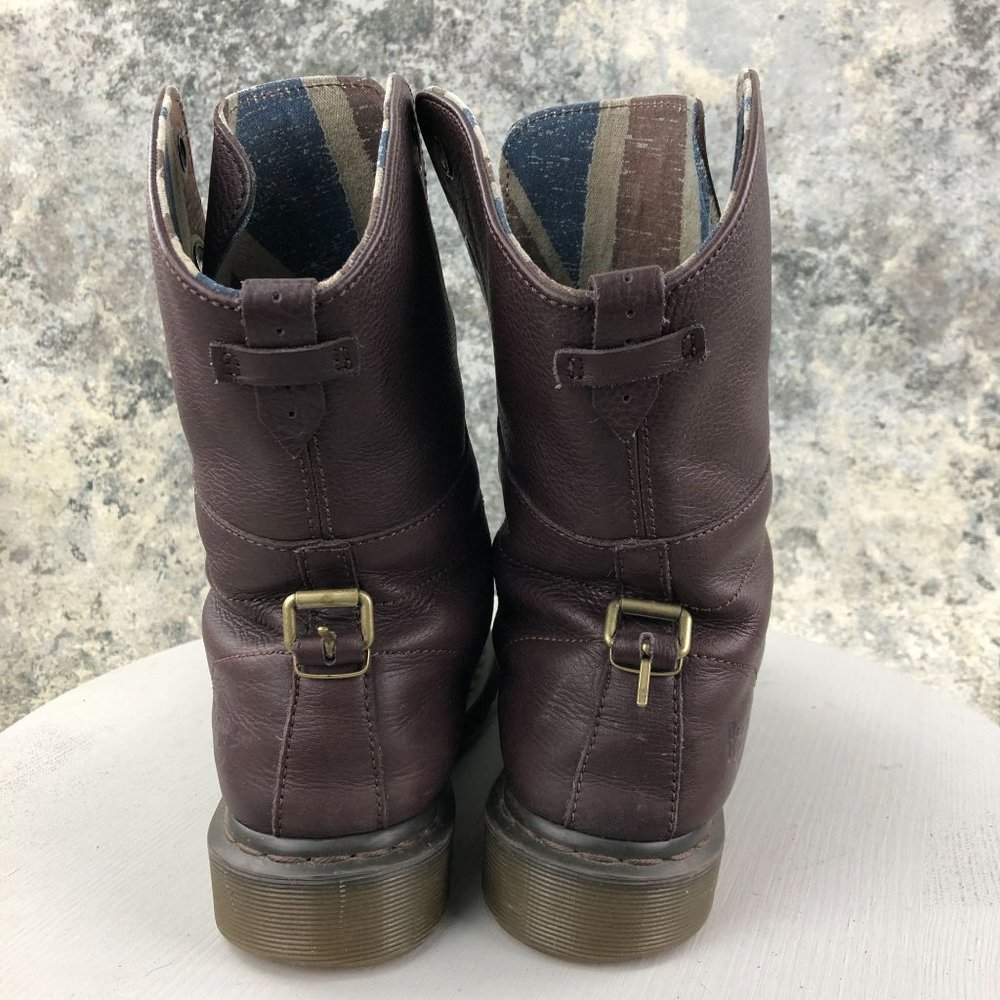 Dr. Martens Women's Size 8 Aimilie Burgundy Purple Leather Lace-Up Boots - Picture 2 of 13